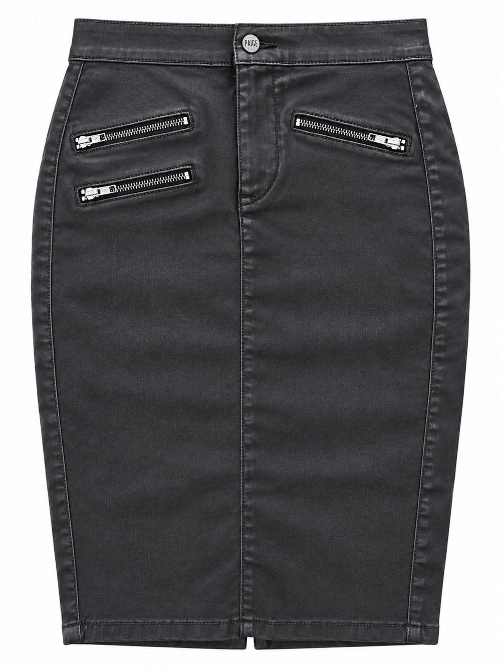 Guess Black Zip-Accent Pencil Skirt
